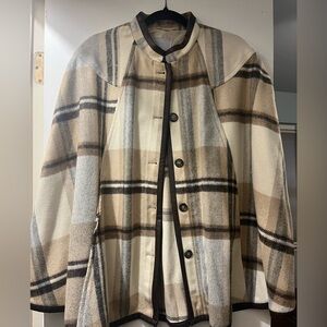 H&M Plaid Cape